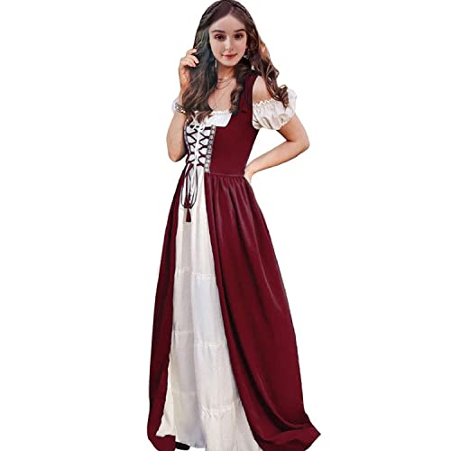 Aibaowedding Renaissance Kleid Damen Mittelalter Kleid Mittelalter Kostüme Damen(bur,2xl/3xl) von Aibaowedding