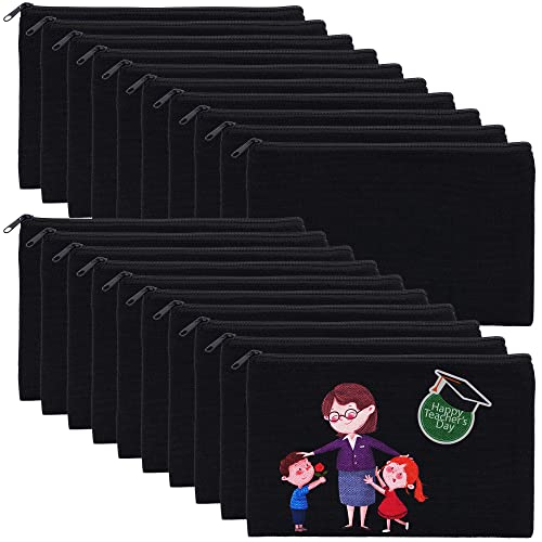 Aibeli DIY Blanko Stoffbeutel Klein, Tasche Klein, Kosmetiktasche mit Reißverschluss, Stoffbeutel zum Bemalen, Mäppchen, Federmäppchen, Stofftasche zum Bemalen Aibeli DIY Blanko Stoffbeutel Klein, Tasche Klein, Kosmetiktasche mit Reißverschluss, Stoffbeutel zum Bemalen, Mäppchen, Federmäppchen, Stofftasche zum Bemalen von Aibeli