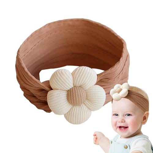 Aibyks Baby-Stirnbänder,Stirnbänder für Babys - Kopfwickel Baby Stirnband,Breite Kopfwickel, dehnbare Stirnbänder für Neugeborene, Haarschmuck, Stirnbänder für Neugeborene mit Blume von Aibyks