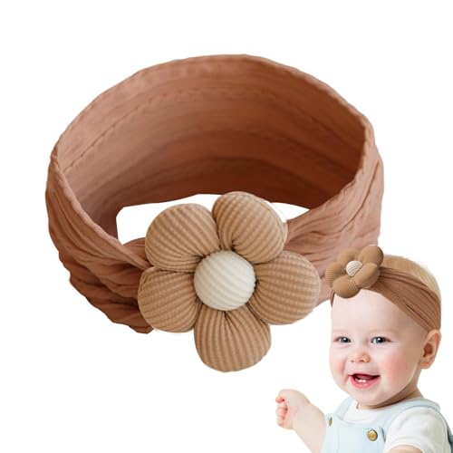 Aibyks Baby-Stirnbänder,Stirnbänder für Babys | Kopfwickel Baby Stirnband | Stirnbänder für Neugeborene mit Blume, niedliche dehnbare Stirnbänder, Stirnbänder für Neugeborene von Aibyks