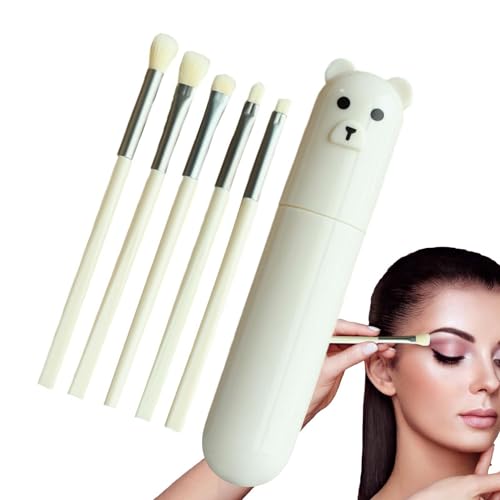 Aibyks Make-up-Pinsel Lidschatten, Augenpinsel für Make-up | 5-teiliges Augenpinsel-Set für Lidschatten-Make-up,Professioneller Mischpinsel, Lidschatten-Make-up-Pinsel mit stilvollem Etui für das von Aibyks