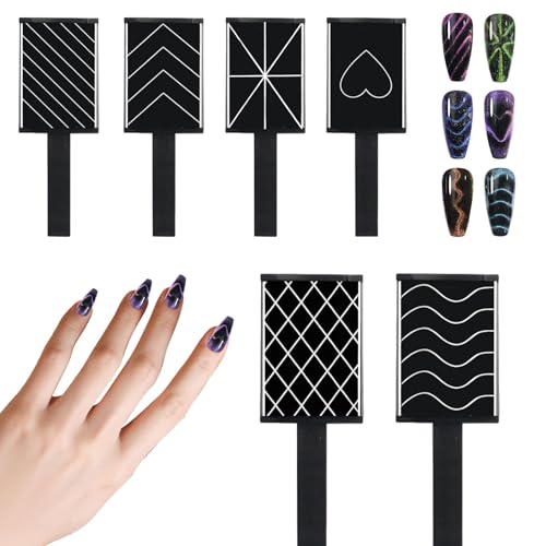 Aibyks Nagelmagnet-Set, Nagelmagnet-Werkzeugset | Nagelwerkzeugset für die Maniküre | Cat Eye Magnete Sticks Nail Art Zubehör für Anfänger, Frauen, Mädchen von Aibyks