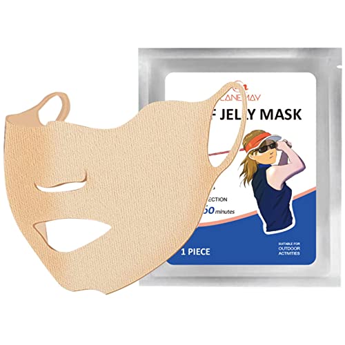 Aibyks Sonnengesichtsabdeckung | Kühlende UV-Schutzmaske - Under Face Mask Area Cooling Patch mit Ohrschlaufen für Golf- und Outdoor-Sportaktivitäten Sunblock Shield von Aibyks