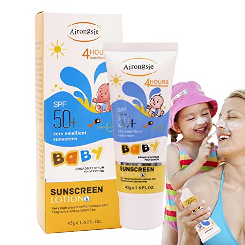 Baby-Sonnencreme,SPF 50 Natural Sunscreen Oil-Control Feuchtigkeitscreme - Beruhigende Feuchtigkeitscreme für das Gesicht für empfindliche Haut Aibyks von Aibyks