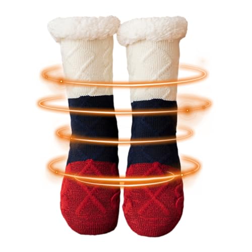 Bodensocken für den Innenbereich, Winter-Bodensocken | Slipper-Socken für Damen - Bequeme flauschige Schlafsocken, rutschfest, atmungsaktiv, für Kinder, Männer, Geschenke für schwangere Mütter Aibyks von Aibyks