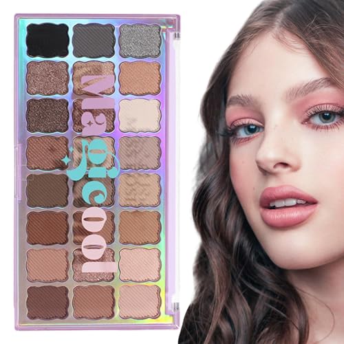 Halloween-Lidschatten-Palette,Smokey Palette Makeup 24 mischbares Puder | Langlebige Make-up-Palette, schimmernde Lidschatten-Palette, hochpigmentiertes Augen-Make-up Aibyks von Aibyks