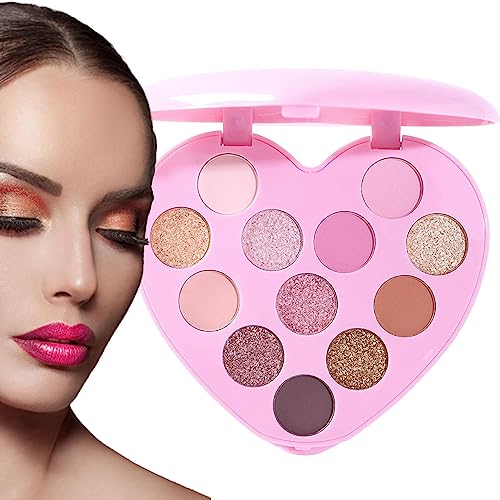 Matte Glitzer-Make-up-Palette,Matte Glitzer-Lidschatten-Palette | Langlebige und hochpigmentierte Make-up-Lidschatten für Frauen, Mädchen, Geburtstagsgeschenke Aibyks von Aibyks