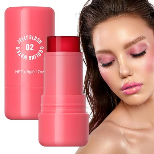 Milk Makeup Jelly Tint – 4,8g Milk Jelly Rouge Stick | Feuchtigkeitsspendende Milch-Kühlwasser-Gelee-Tönung | Tragbarer Lippen- Und Wangenmilch-Gelee-Rougestift Für Frauen von Aibyks