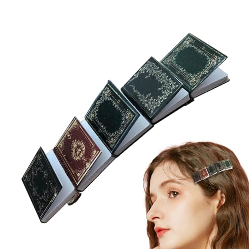 -Buch-Haarspange, Miniatur-Buch-Haarspange Haarspange - Haarspangen,Miniatur Buch Französische feste Haarspange, handgemachte Vintage Winzige Bücher Haarspange Accessoire, Haarspange für Aibyks von Aibyks