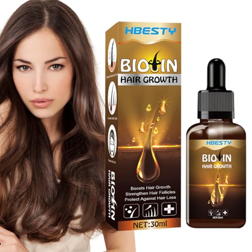 Öl für Haarwachstum | Biotin-Haarwachstumsseren - 30 ml Haarwuchs-Essenz für längeres, gesünderes, dickeres und volleres Haar, Haarpflege für Frauen und Männer Aibyks von Aibyks