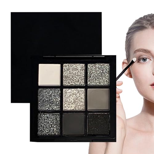 Smokey-Eye-Make-up-Palette | Glitter Smokey Black Eye Palette Langlebige 12 Farben - Augenpaletten-Make-up-Zubehör für Geschäftsreisen, Partys, Reisen, Termine, Verabredungen Aibyks von Aibyks