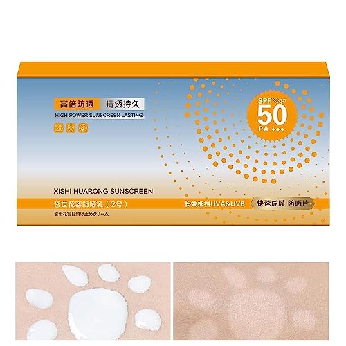 Sonnenschutzpflaster,SPF50+ Sonnenschutzstift Gesicht - 50 Stück UV-Aufkleber zum erneuten Auftragen von Sonnenschutzmitteln, für Kinder, Gesicht, Nase, Sonnenschutz-Applikator, Aibyks von Aibyks