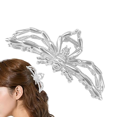 Spinnen-Haarklammern – Spinnen-Haarklammern Mit Großem Griff Für Dickes Haar | Rutschfeste Big Spider Haarspangen Haarklammer Für Frauen Mädchen | Halloween-Haarstyling-Zubehör Für Dickes Haar von Aibyks