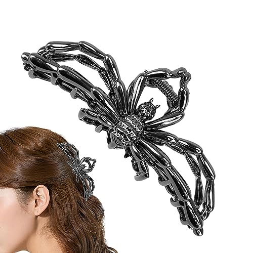 Spinnen-Haarklammern – Spinnen-Haarklammern Mit Großem Griff Für Dickes Haar | Rutschfeste Big Spider Haarspangen Haarklammer Für Frauen Mädchen | Halloween-Haarstyling-Zubehör Für Dickes Haar von Aibyks