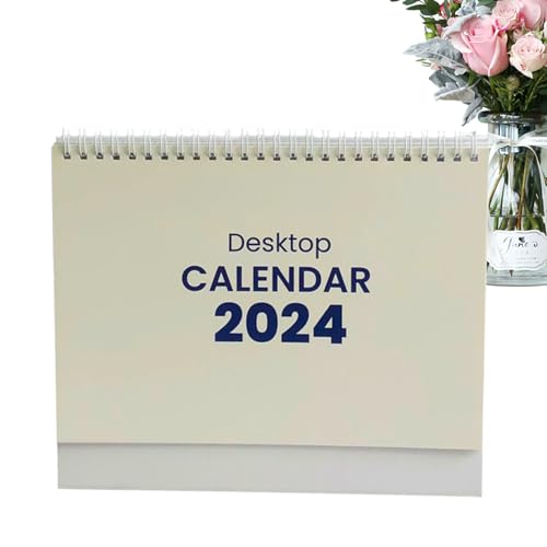 Tischkalender 2024 - Monatlicher Tischkalender 2024,9" x 7" Stand-up-Tischkalender für einfache und effektive Organisation. Starke Doppeldrahtbindung Aibyks von Aibyks