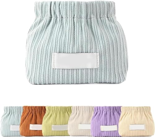 Aicoyiu Cord Elastic Hair Tie Organizer, Cord Elastic Storage Bag, Cord Elastic Hair Tie Organizer Portable Cord Storage Bag for Cosmetics, blau, modisch von Aicoyiu