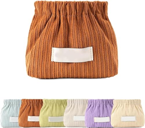 Aicoyiu Cord Elastic Hair Tie Organizer, Cord Elastic Storage Bag, Cord Elastic Hair Tie Organizer Portable Cord Storage Bag for Cosmetics, braun, modisch von Aicoyiu