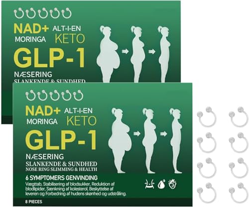 Aicoyiu VSOXA GLP-1 Schlankheits & Gesundheit Nasenring Advanced Weight Loss GLP-1 Nasenring Natürlicher Körper Schlankheits Nasenring für Frauen Männer, Nein, Kein Edelstein von Aicoyiu