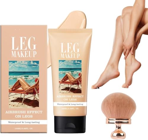 De Paris Leg Makeup, Miracle De Paris Body Coverage Perfector, Waterproof All Over Complexion Perfector With Extra Large Body Makeup Brush, Long Lasting Wear, Skin-Nourishing. (01#) von Aicoyiu
