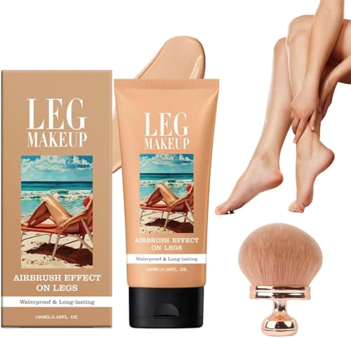 De Paris Leg Makeup, Miracle De Paris Body Coverage Perfector, Waterproof All Over Complexion Perfector With Extra Large Body Makeup Brush, Long Lasting Wear, Skin-Nourishing. (02#) von Aicoyiu