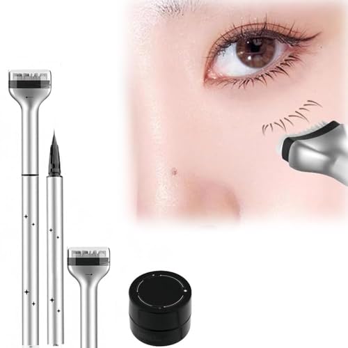 Lower Lash Stamp, 2-in-1 Waterproof Sweatproof Eyeliner & Lower Eyelash Stamp Set, Eye Makeup Stencil with Ink, Lower Eyelash Stamps Quick Eye Makeup Tool for Beginner. (Mixed 2pcs) von Aicoyiu