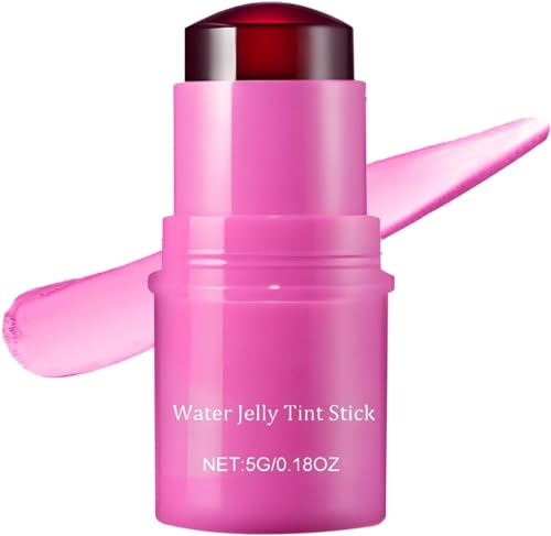 Milk Jelly Blush Stick, Cooling Water Jelly Tint Stick, Fruit Makeup Jelly Color Tone, Texture Moisturising, Sheer Lip & Cheek Stain Watercolor Paint Finish. (Purple, 10cm) von Aicoyiu