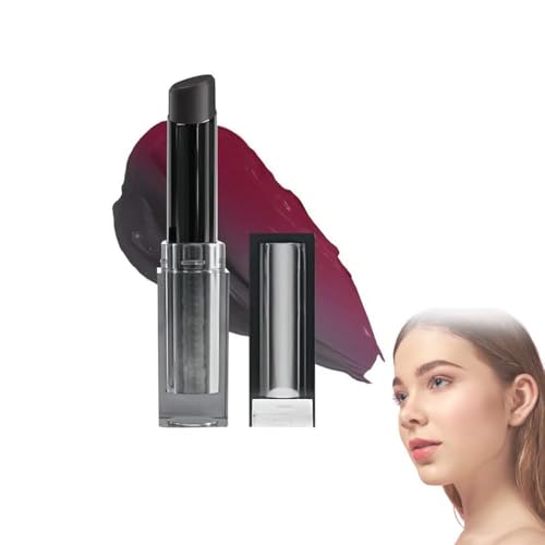 PH Adjusting Lip & Cheek Tint Gloss Lipgloss, So Pretty Lipstick, Long Lasting Moisturizing PH Changing Lipstick Balm Temperature Lip Gloss for Women. (Black, 10cm) von Aicoyiu