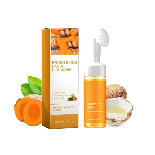 Turmeric Facial Cleanser, Turmeric Facial Wash, Turmeric Kojic Acid Foaming Cleanser, Turmeric Foaming Cleanser, Face Cleanser for Women & Men (1pcs) von Aicoyiu