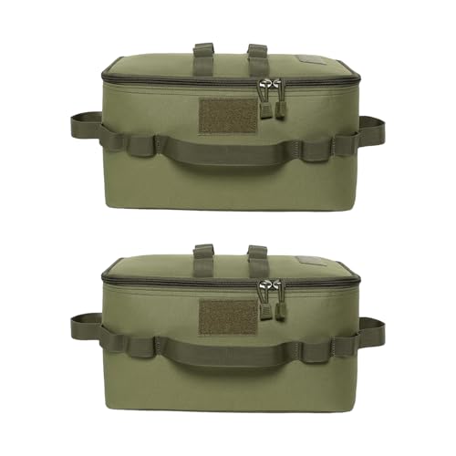 2er Set Küchenutensilien Organizer Tasche, Tragbare Camping Kochgeschirr Aufbewahrungstasche, wasserdichte Utensilien Kochgeschirr Kanister Tasche mit Aufhängeöse für Camping Wandern Grillen (B) von AidSci