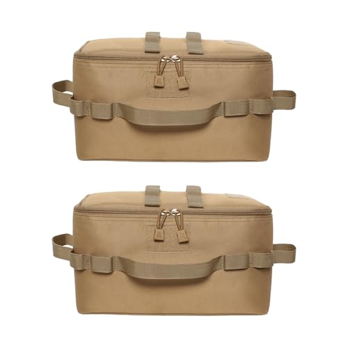 2er Set Küchenutensilien Organizer Tasche, Tragbare Camping Kochgeschirr Aufbewahrungstasche, wasserdichte Utensilien Kochgeschirr Kanister Tasche mit Aufhängeöse für Camping Wandern Grillen (C) von AidSci