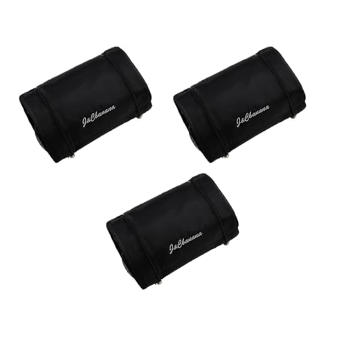 3er Set Kosmetiktasche, Abnehmbar Kulturtasche Kulturbeutel Damen, Schminktasche, Aufhängen Kosmetiktasche, Make Up Bag mit 4 Fächern, Faltbare Kosmetiktasche Reise für Damen Mädchen (Schwarz) von AidSci
