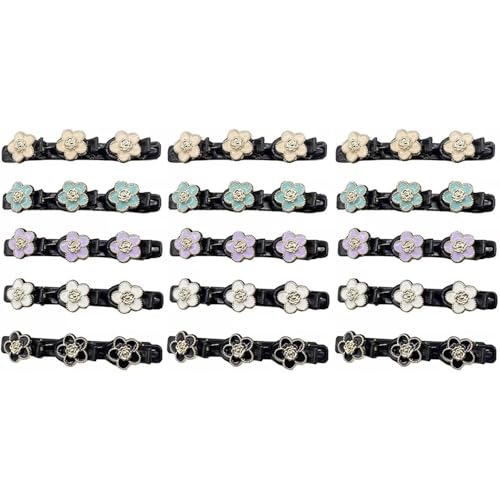 Haarspangen mit funkelnden Kristallsteinen, geflochtene Strass-Haarspangen für Damen und Mädchen, elegante Haarstyling-Clips, glänzende Strass-Haarspange, leicht geflochtene Haarspangen, 15 Stück, E von AidSci