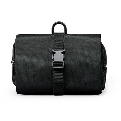 Kulturtasche zum Aufhängen Faltbarer Reise Kulturbeutel mit Tragegriff Multifunktionale Toilettentasche, platzsparende Kosmetiktasche Waschtasche Waschbeutel für Männer -2er (Schwarz) von AidSci