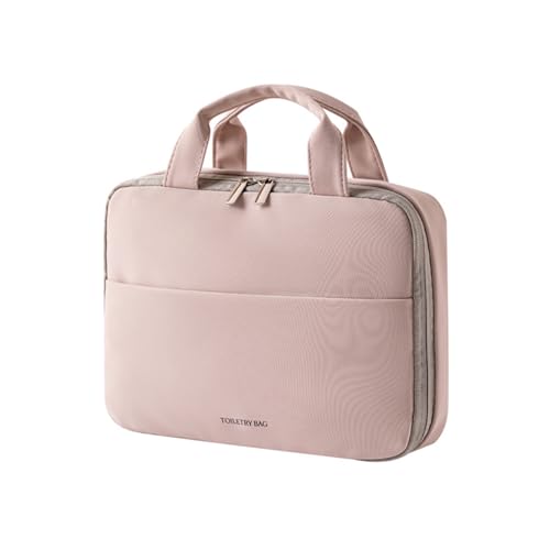 Kulturtasche zum Aufhängen Faltbarer Reise Kulturbeutel mit Tragegriff Multifunktionale Toilettentasche, platzsparende Kosmetiktasche Waschtasche Waschbeutel für Männer & Frauen 27x71cm (B) von AidSci