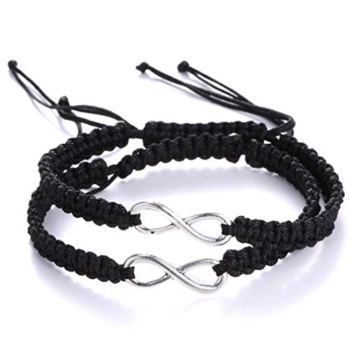 AidShunn Armbänder unendlich Geflochtene Handcrafted Einstellbare Geflochtene für Männer Frauen Freundschaft Familie Paar 2 Pcs von AidShunn