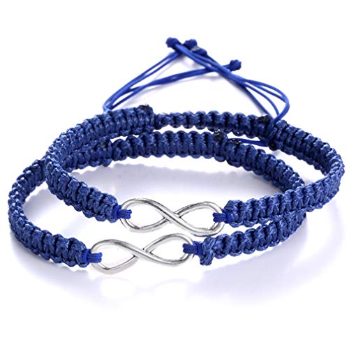 AidShunn Armbänder unendlich Geflochtene Handcrafted Einstellbare Geflochtene für Männer Frauen Freundschaft Familie Paar 2 Pcs von AidShunn