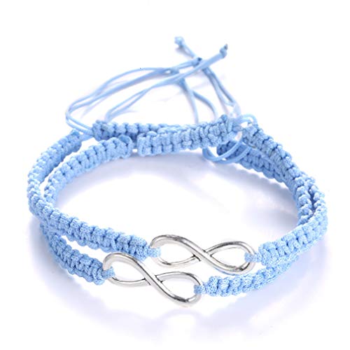 AidShunn Armbänder unendlich Geflochtene Handcrafted Einstellbare Geflochtene für Männer Frauen Freundschaft Familie Paar 2 Pcs von AidShunn