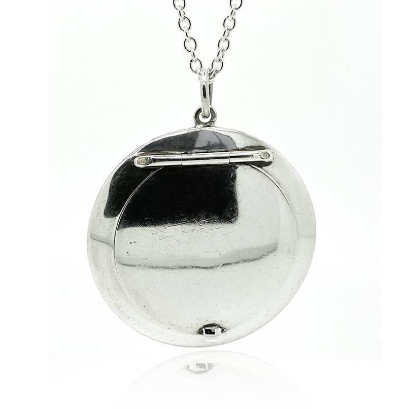 Art Deco 1920Er Jahre Spiegel Kompakt Medaillon Halskette von AidaJewellery