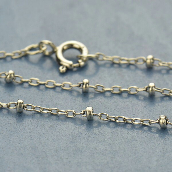 18" Saturn-Kette Aus Sterlingsilber. Oxidiert 18" Saturn-Kette Aus Sterlingsilber. Oxidiert von AidahemDesignsInc