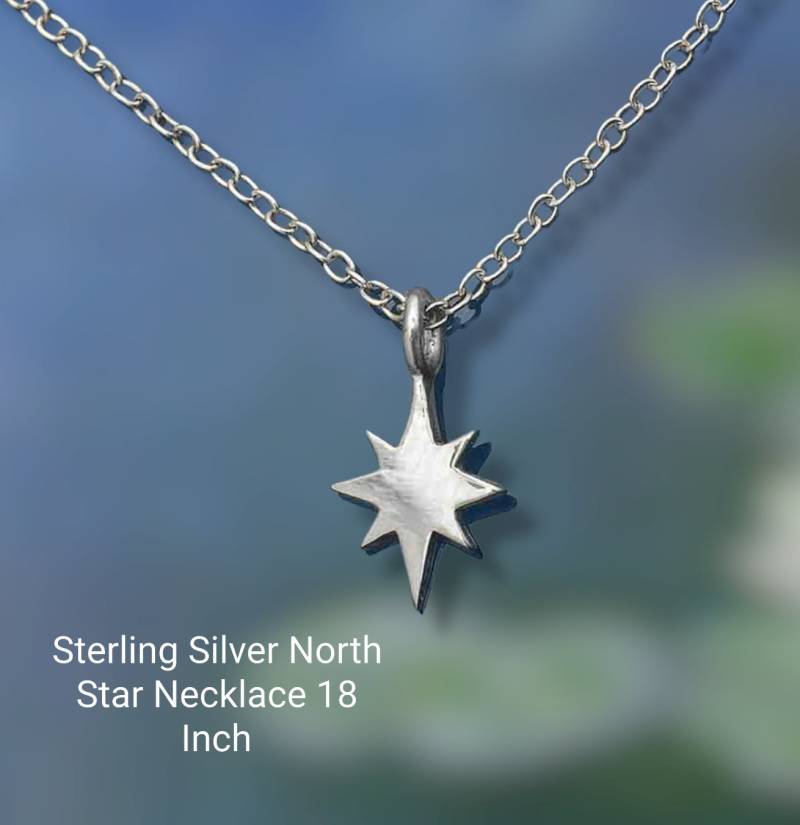 sterling Silber Nordstern Halskette 18 Zoll sterling Silber Nordstern Halskette 18 Zoll von AidahemDesignsInc