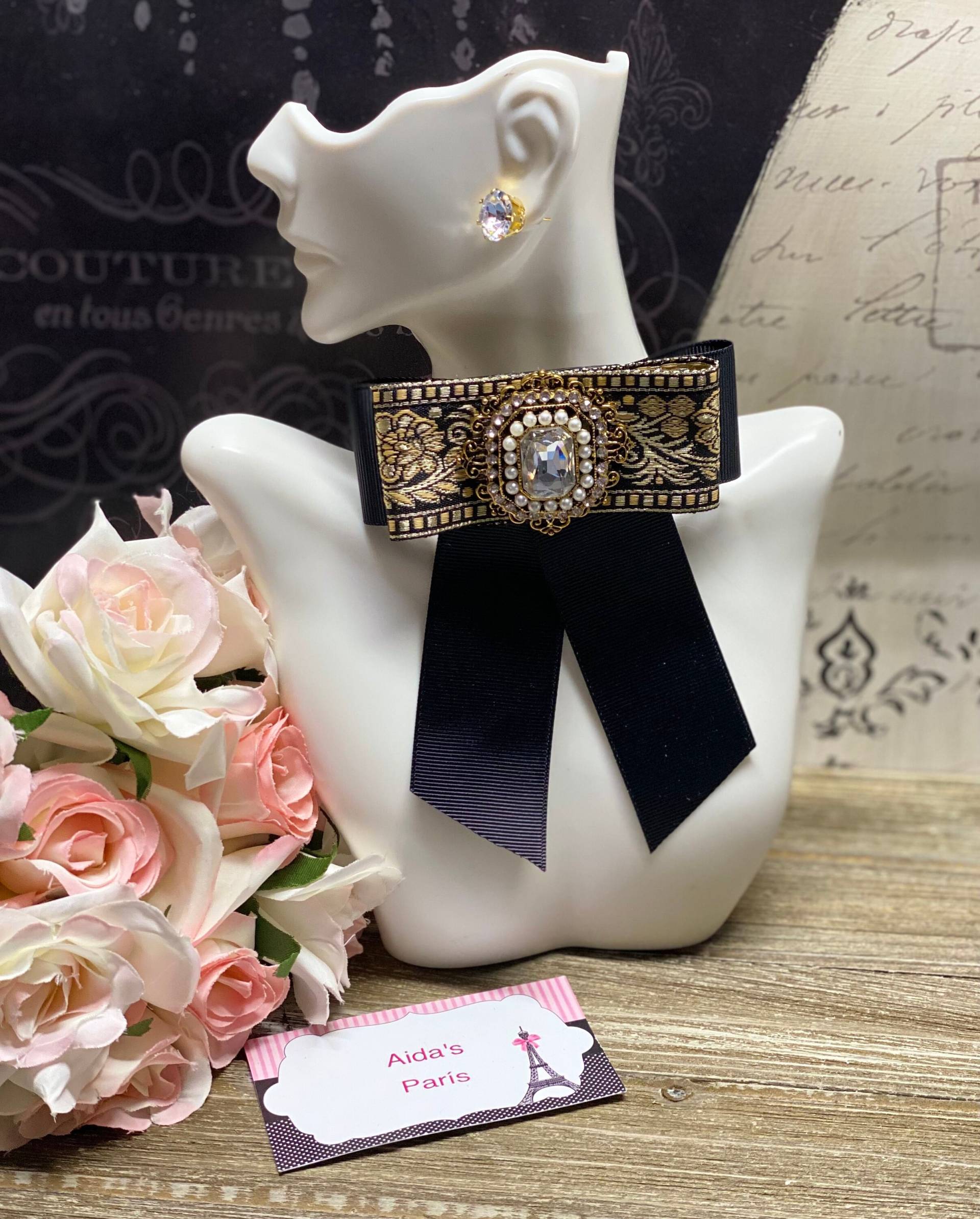strass Schleife Brosche strass Schleife Brosche von AidasParisCreations