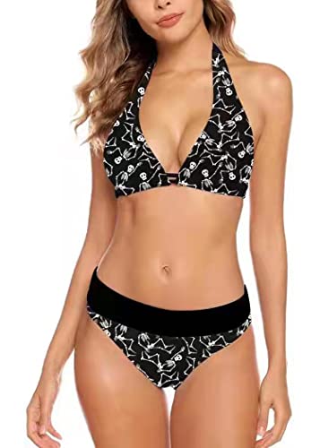 Aidotop Damen Bikini Set Triangel Badeanzug Strand Ties Zweiteiliger Bademode Bikinihose（Ku,M） von Aidotop