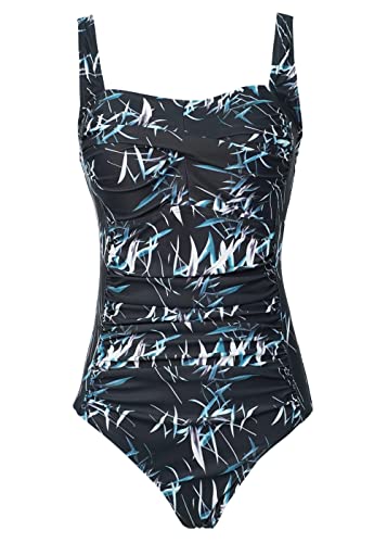 Aidotop Damen Einteilige Badeanzug Monokini Verstellbarer Schultergurt Badeanzüge Falten Bademode Schwimmanzug(M, 16Zhu) von Aidotop