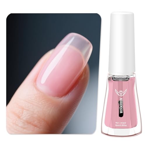 Aieenjor Schnelltrocknender Nagellack, Rose Pink Nagellack ohne UV-Lampe Rosa Nail Polish Schonend und langanhaltend (Rosa Pink) von Aieenjor