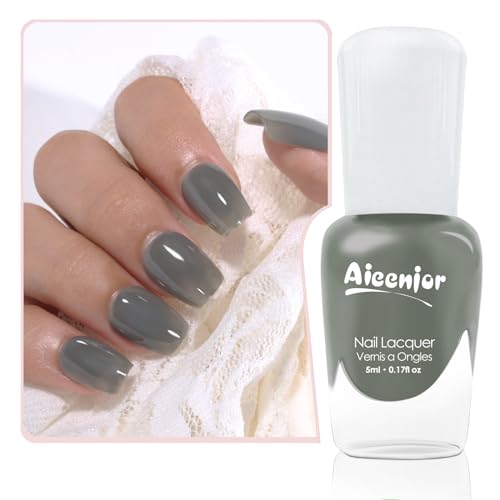 Aieenjor Nagellack Nude Grün auf Wasserbasis, Abziehbar, Ungiftig Und Schnell Trocknend, Geeignet für Formelle Anlässe Wie Hochzeiten, Jelly Nude Green Nail Polish 5ml Aieenjor Nagellack Nude Grün auf Wasserbasis, Abziehbar, Ungiftig Und Schnell Trocknend, Geeignet für Formelle Anlässe Wie Hochzeiten, Jelly Nude Green Nail Polish 5ml von Aieenjor