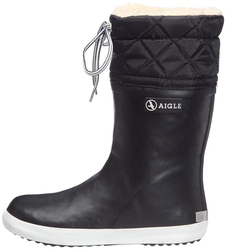 Aigle Unisex-Kinder Giboulée Gummistiefel Schwarz (Noir/Blanc) 19 EU von Aigle