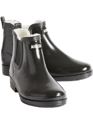 Aigle Damen Carville Fur 2 Gummistiefel, Schwarz, 37 EU von Aigle