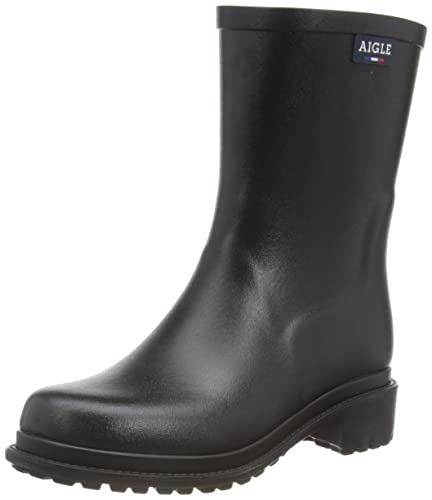 Aigle Damen Fulfeel Mid Gummistiefel, Schwarz, 37 EU von Aigle