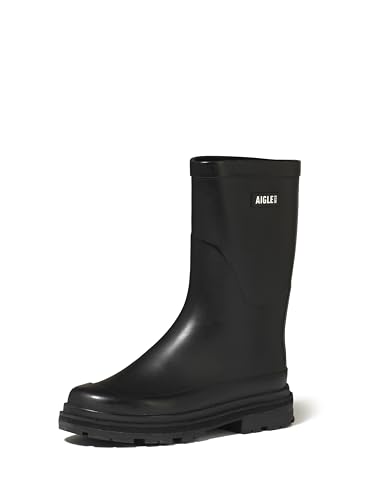 Aigle Damen Mid Rain Gummistiefel, 9000 Schwarz, 41 EU von Aigle