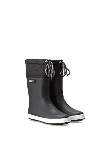Aigle Unisex Kinder Giboulee 2 Gummistiefel, Schwarz Weiß, 27 EU von Aigle